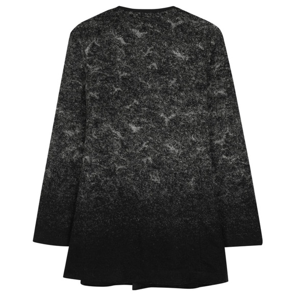 Eileen Fisher Oversized Sprinkle Open Felted Wool Silk Coat Grey/Black S/M - Picture 3 of 12